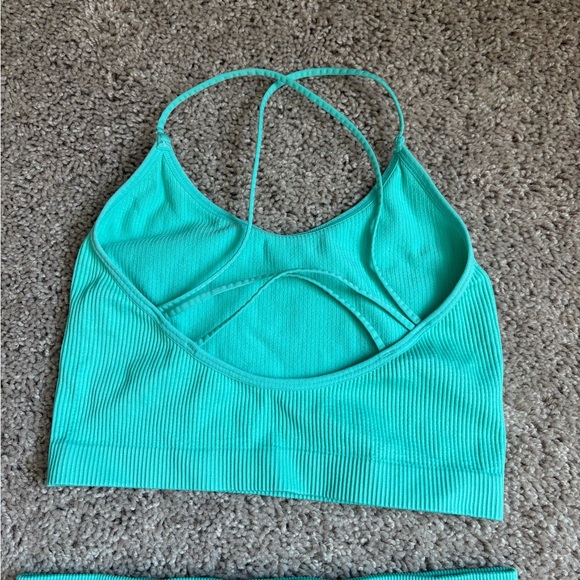 Colsie Aqua Ribbed Set - Picture 4 of 4